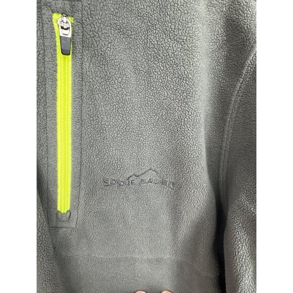 Eddie Bauer Mens Gray Long Sleeve 1/4 Zip Fleece Pullover Size M - Picture 3 of 8